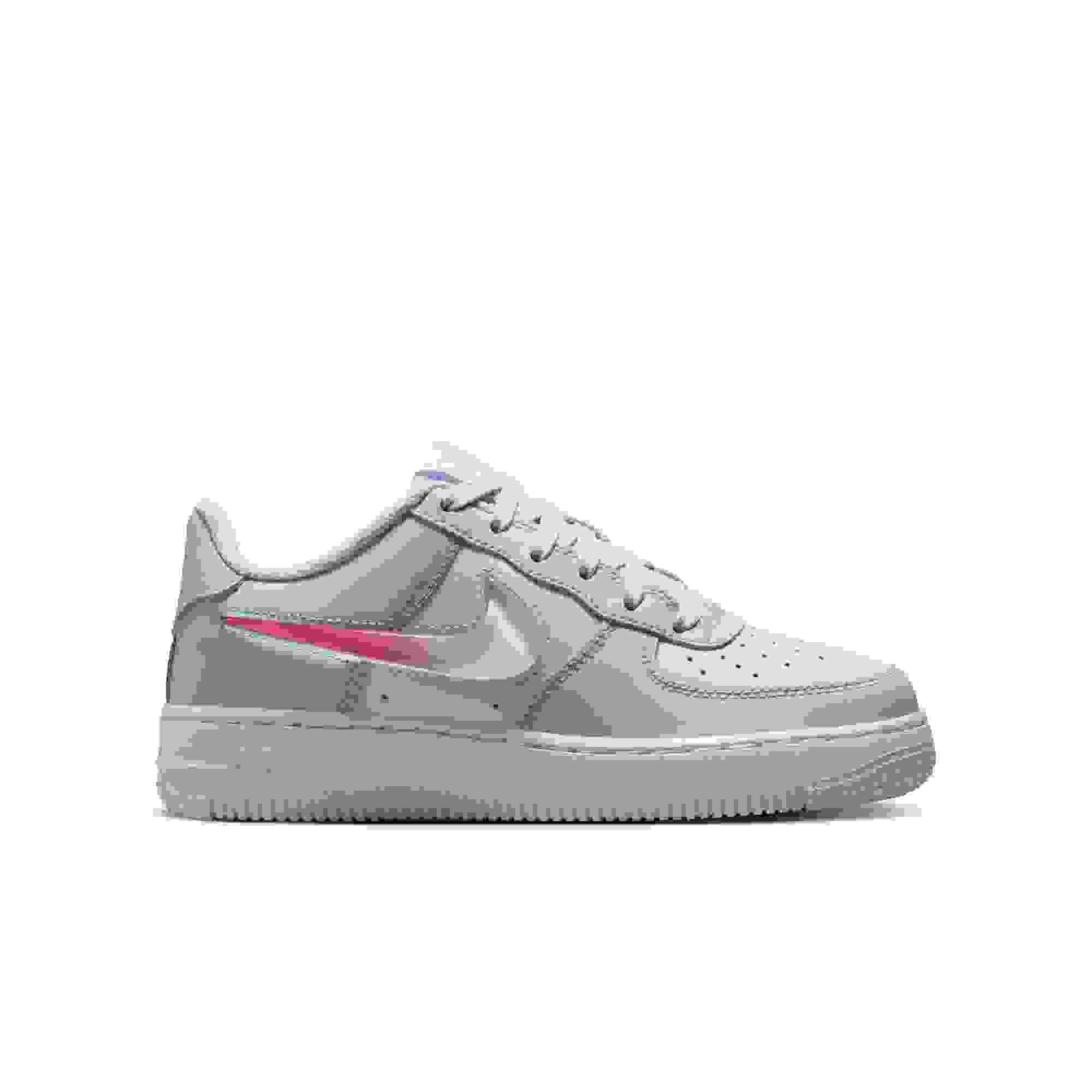 Nike Air Force 1 Grade School Girls' "Football Grey/Tropical Pink/Ghost/White" Shoe